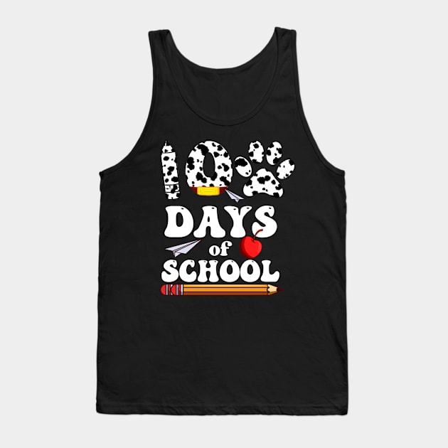 Dalmatian Dog Paw 100 Day Of School Tank Top by Hensen V parkes